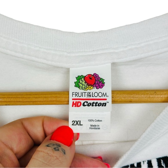 Thanks For Nothing Funny Graphic Boxy Crop Upcycled Distressed Short Sleeve Tee - Picture 8 of 10